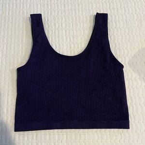 Dark Purple Workout Crop